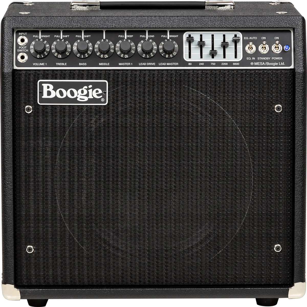 Pure Vintage Boogie ― 伝説の Mark IIC+ が復活 Mark IIC+ は、まさに“ヴィンテージ・ブギー”そのものです。 そのルーツは、世界初の「デュアルモード」アンプであるオリジナルの「Mark II（現称 Mark II-A）」にあります。クリーンサウンド用とオーバードライブサウンド用、それぞれ独立した演奏モードを備えた画期的な設計であり、Mark IIC+はその革新的なシングルチャンネル／デュアルモード構成の第3世代モデルとして誕生しました。 約5年にわたる進化の集大成とも言える完成度を誇り、後継機である3モード仕様の「MARK III」が登場するまでの最終モデルでもあります。 ◆シンプルながら奥深いコントロール Mark IIC+は、1列に並んだシンプルなコントロールパネルを採用しています。 コントロールはクリーン用のRhythmモードと、オーバードライブ用のLeadモードで共有されますが、それぞれ独立したゲインおよびボリュームコントロールを備え、各モードの特性を最適化できます。 トーンコントロールは両モード共通ですが、各ノブに搭載されたPULL SHIFT機能により、さらに細かなキャラクター変更が可能です。加えて、MESA伝統の5バンド・グラフィックEQが搭載されており、驚くほど緻密なサウンドメイクを実現します。 各バンドのQ幅は広めに設計されていますが、音楽的かつ直感的にトーンを彫刻するような調整が可能で、Markシリーズを象徴するサウンド形成に欠かせない存在となっています。 ◆現代でも色褪せない実用性 リアパネルには、40年経った今なお第一線で活躍できる実践的な機能が備わっています。 PRESENCEおよびREVERBはグローバルコントロールとして配置され、ステージ上でも素早く操作可能です。 また、シリーズ方式のバッファード・エフェクトループを搭載し、空間系エフェクトとの高い親和性を実現。さらに、出力段には以下の2種類の動作モードを選択できます。 ・SIMUL-CLASS：75W 　- 圧倒的なヘッドルーム 　- 豊かなレンジ感 　- 力強い低域と存在感 ・CLASS A：25W 　- 出力を抑えた扱いやすいボリューム 　- 滑らかなパワーアンプドライブ 　- 柔らかく反応の良いフィール スピーカー出力は8Ω×1系統、4Ω×2系統を装備し、多彩なキャビネット接続に対応します。 さらに、スピーカーアウトから信号を取り出すSLAVE OUTも搭載。IRローダーや外部プロセッサーとの組み合わせはもちろん、往年の"Dry/Wet/Wet"システムの構築にも活用できます。 ◆40年の時を経て蘇る伝説 約40年もの間、生産が途絶えていたMark IIC+。 その間にも数え切れないほどの伝説的ギタリストたちによって使用され、数々の歴史的名盤のサウンドを支えてきました。 今回の復刻では、現代の部品調達環境や世界各国の厳格な安全基準へ適合させながらも、オリジナルが持つ魂を忠実に再現。開発は決して容易ではありませんでしたが、MESA/Boogieは40年前のオリジナルモデルと同じ情熱を注ぎ込んで完成させています。 ヴィンテージ個体を探し回ることなく、本物のMark IIC+トーンを手に入れたい方へ。 そして、Mark VIIほどの多機能性は必要なく、よりクラシカルな操作性と外観を求めるプレイヤーへ。 Mark IIC+は今なお特別な存在です。 一度そのサウンドを体験すれば、他のギターアンプに対する価値観が変わってしまうかもしれません。 それは決して誇張ではなく、40年にわたり語り継がれてきた伝説のトーンが証明しています。 ＜主な特徴＞ ・伝説的な MESA/Boogie Mark IIC+ Head を忠実に再現 ・フットスイッチ切替対応デュアルモード・プリアンプ ・SIMUL-CLASS（75W） / CLASS A（25W） 切替可能 ・フットスイッチ対応チューブ駆動スプリングリバーブ搭載 ・フットスイッチ対応5バンド・グラフィックEQ ・Wet/Dry/WetシステムやIRローダー接続に対応するSlave Output ・シリーズ方式バッファード・エフェクトループ搭載 Single-Button Footswitch (Modes 1/2), Two-Button Footswitch (Reverb/EQ), Fitted Slip Cover 付属
