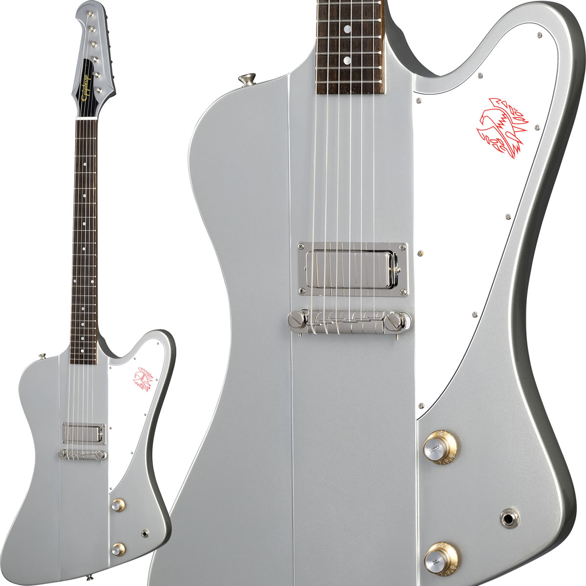 Epiphone Inspired by Gibson Custom Shop 1963 Firebird I (Silver Mist) ...