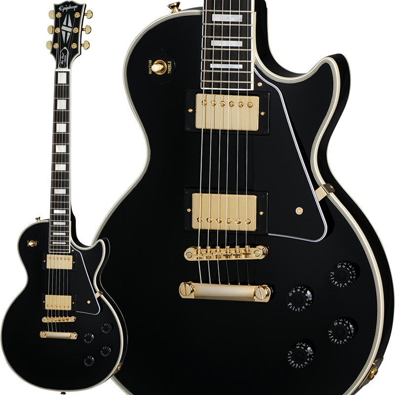 Epiphone Inspired by Gibson Custom Les Paul Custom (Ebony) [֥󡦥إåɺ...