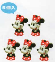 ディズニー）キャラクターボタン【ミニー】[5ケ入]