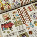 それいけ!!アンパンマン コットン&リネン【生成/ベージュ】プリント生地■単位10cm■※30cmからの販売です。