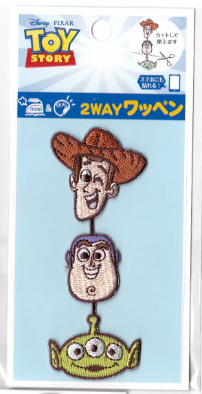 Disney　トイストーリー 3連ワッペン【コミカル】◆シール/アイロン接着◆