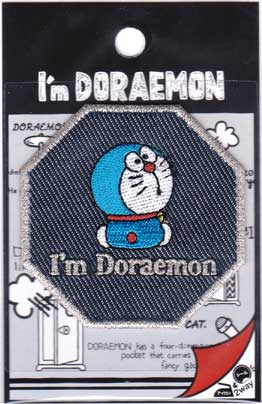 Rakuten - I'm Doraemon アイムドラえもん【ドラえもん】ワッペン（大/八角形/振り向き）【シール/アイロン接着 両用タイプ】