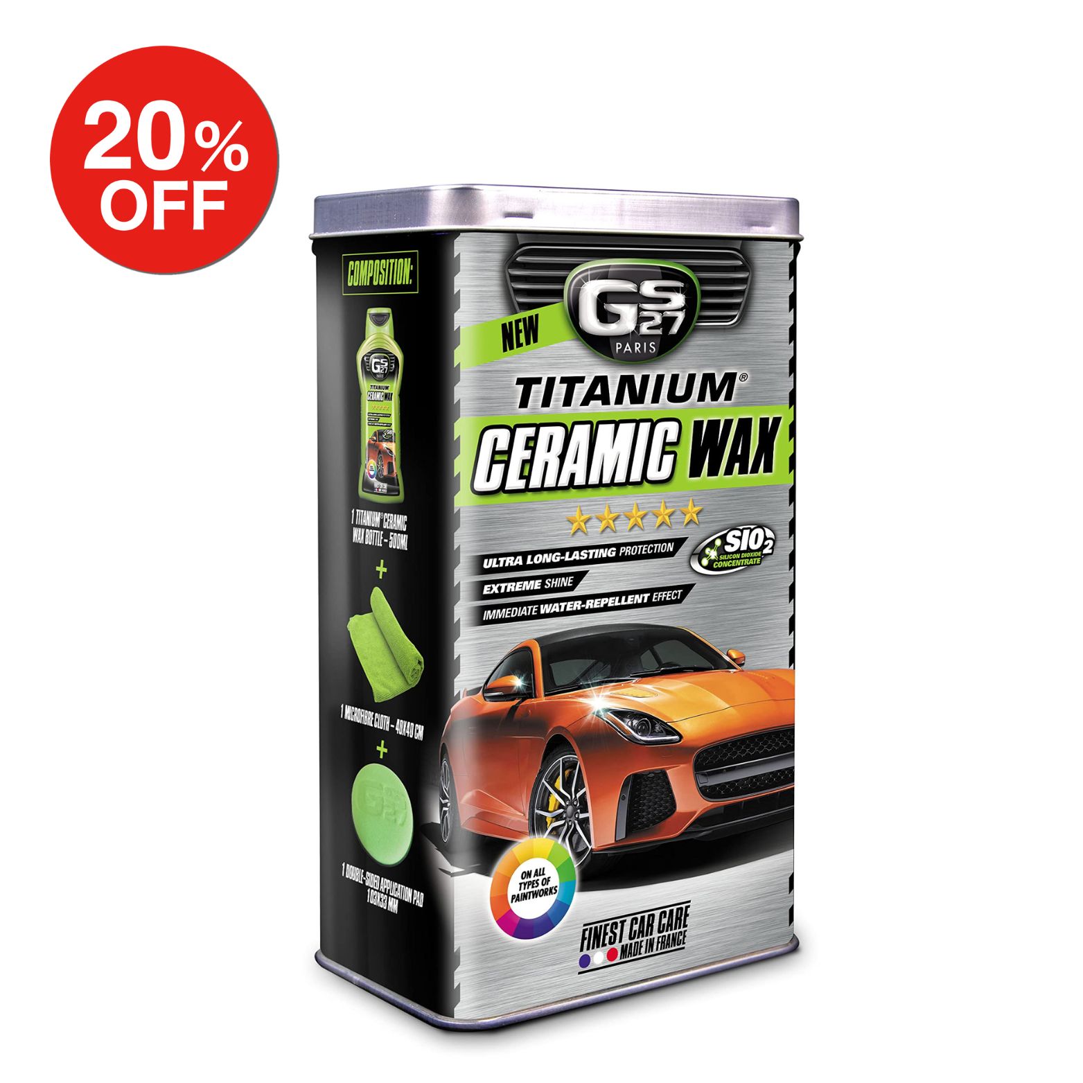 GS27 チタニウムセラミックスワックス セット 専用缶set