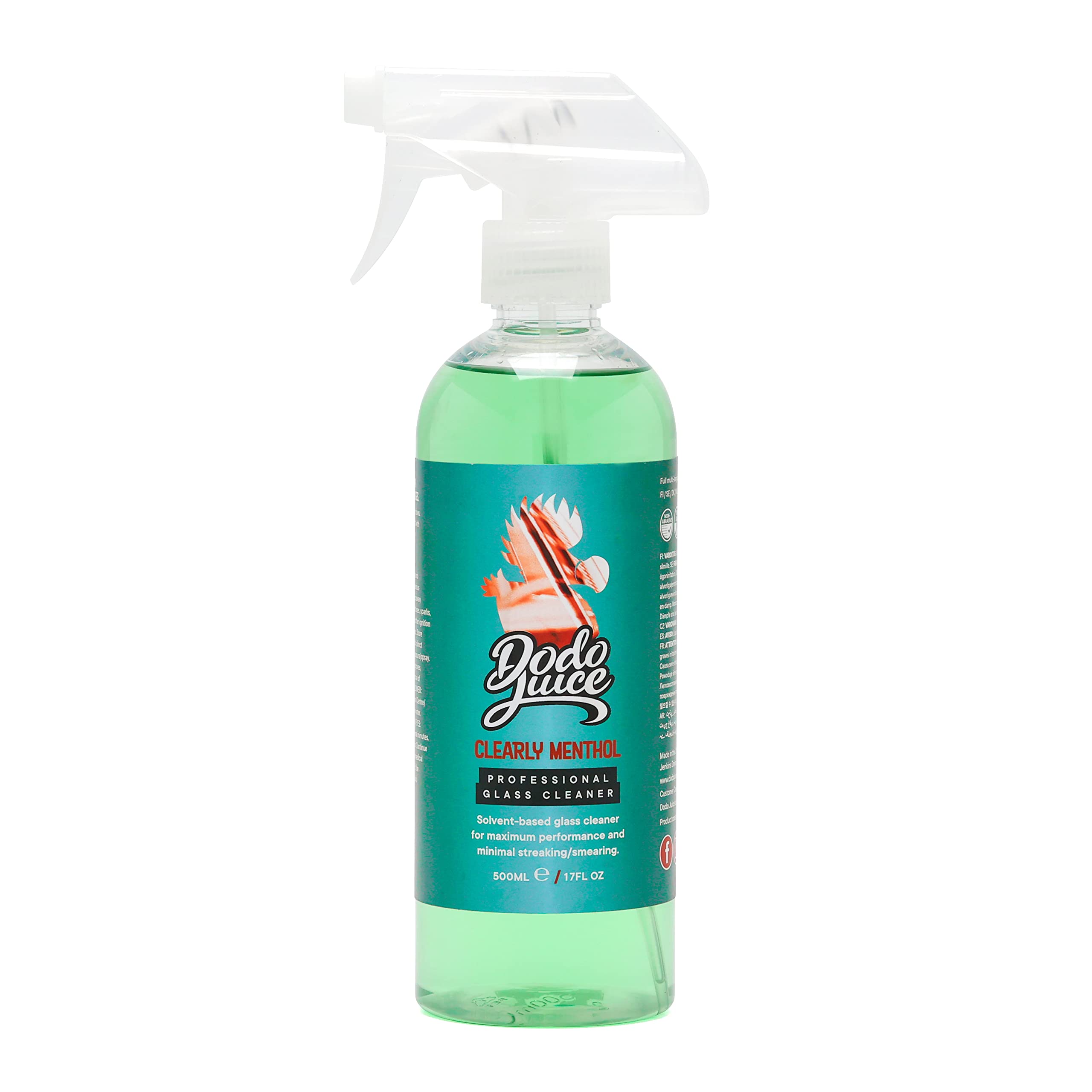Dodo Juice ドードージュース ガラスクリーナー クリアリーメンソール 500ml 車 洗車 クリーナー 汚れ除去 ヤニ 黄ばみ 窓ガラス サイドミラー