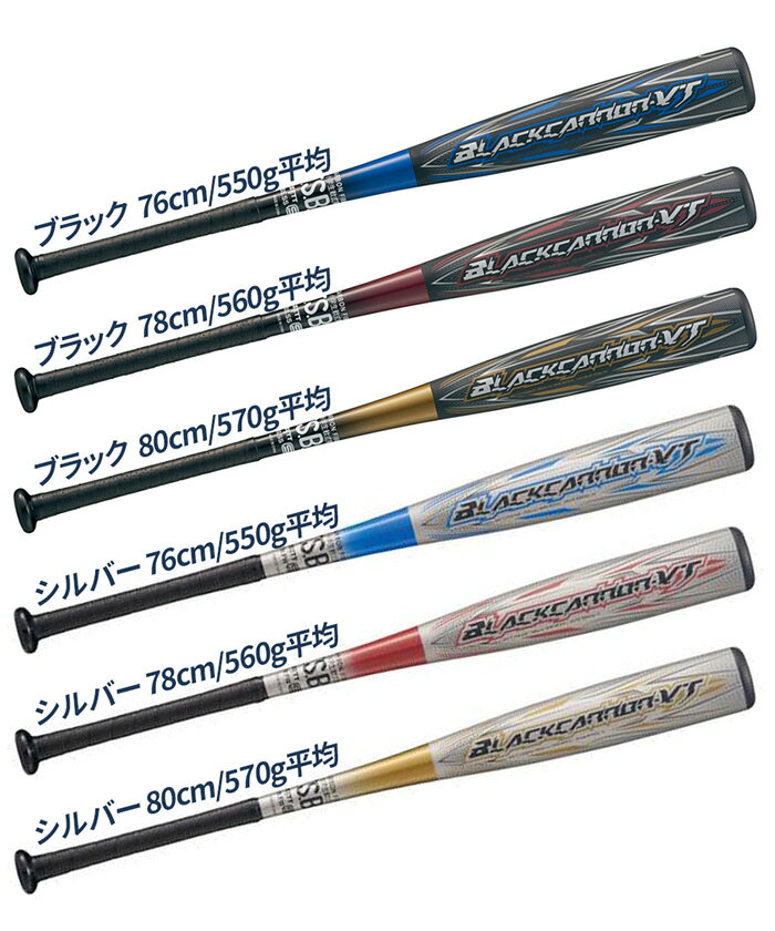 超野球専門店CVのゼット 野球 バット 軟式 ジュニア ブラックキャノン-VT 少年軟式FRP製バット 複合 少年 少年野球 ZETT BCT71576 BCT71578 BCT71580｜アングル2