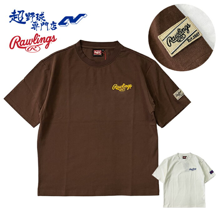 乐天商城 - ローリングス 野球 Tシャツ 半袖 メンズ ロゴプリントTシャツ グラウンドレッド GROUNDRED コットン 綿 Rawlings AST16S06