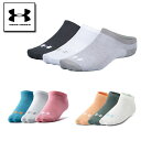 半額 セール アンダーアーマー レディース ソックス 靴下 3足組 3Pソックス 1359233 UNDER ARMOUR ノーショー ソックス (3足セット)