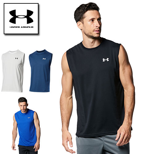 アンダーアーマー Tシャツ タンクトップ メンズ ヒートギア（夏用） UNDER ARMOUR テックTシャツ ノースリーブ 1367452