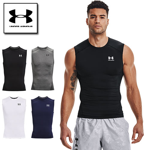 アンダーアーマー コンプレッション シャツ ノースリ 袖なし 1361522 メンズ ヒートギア（夏用） UNDER ARMOUR ヒートギア アーマー コンプレッション スリーブレス