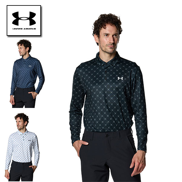 半額 セール アンダーアーマー メンズ ポロシャツ 長袖 ボタンダウン UNDER ARMOUR UAプレイオフ デュース ロングスリーブ ポロ〔1381280〕