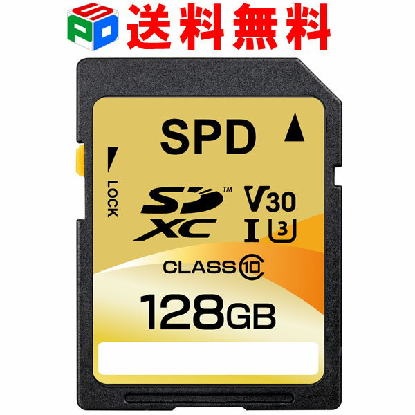 【18日限定ポイント5倍】7年保証！4K動画録画 SDカード SDXC カード 128GB SPD 超高速R:100MB/s W:90MB/s Class10 UHS-I U3 V30 送料無料