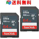 お買得2枚組 SDXC カード 64GB SDカード サンディスク SanDisk Ultra 100MB/S UHS-I class10 送料無料 SDSDUNR-064G-GN3IN