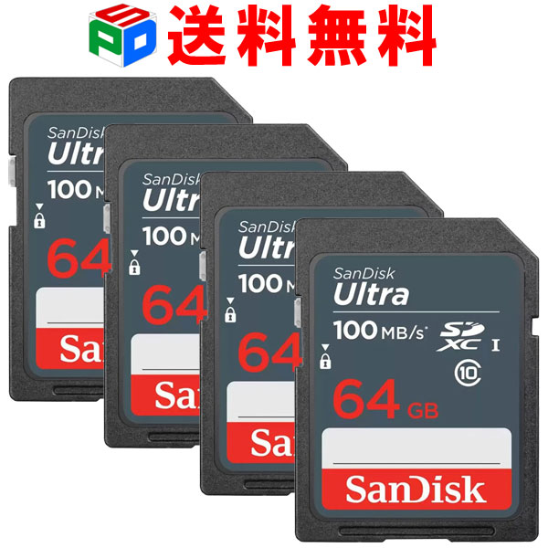 4 SDXC  64GB SD ǥ SanDisk Ultra 100MB/S UHS-I class10 ̵ SDSDUNR-064G-GN3IN