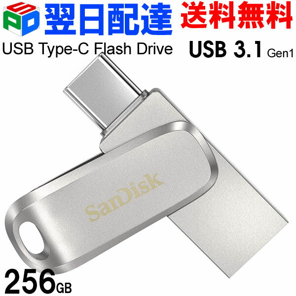 USBメモリ 256GB USB3.1 Gen1-A/Type-C 両コネクタ搭載 SanDisk サンディスク【翌日配達送料無料】Ultra Dual Drive …