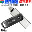 USB 64GB iXpand Flash Drive Go SanDisk ǥ iPhone iPad/PC Lightning + USB-A ž SDIX60N-064G-GN6NN ѥå ã̵