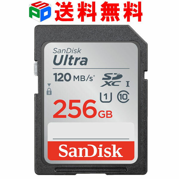 SDXCカード 256GB SDカード SanDisk サンディスク Ultra CLASS10 UHS-I R:120MB/s 海外パッケージ 送料無料 SDSDUN4-256G-GN6IN