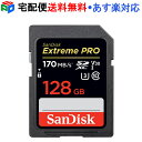 SDXC カード 128GB SDカード SanDisk サンディスク Extreme Pro 超高速170MB/s class10 UHS-I U3 V30 4K Ultra HD対応 SDSDXXY-128G-GN4IN 宅配便送料無料 あす楽対応