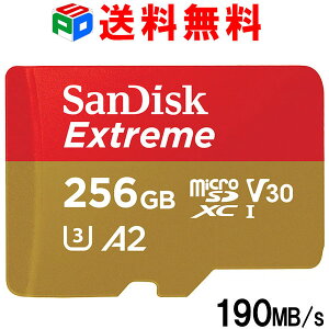 マイクロsdカード microSDXC 256GB SanDisk サンディスク UHS-I U3 V30 4K A2対応 Class10 R:190MB/s W:130MB/s Nintendo Switch動作確認済 海外パッケージ SATF256NA-QXAV 送料無料SDSQXAV-256G-GN6MN