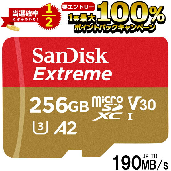  11 25 Im21 őSz|CgobN vGg }CNsdJ[h microSDXC 256GB SanDisk TfBXN UHS-I U3 V30 4K A2Ή Class10 R:190MB s W:130MB s Nintendo SwitchmF COpbP[W   SDSQXAV-256G-GN6MN