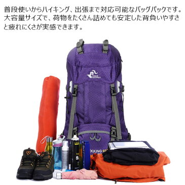 バックパック リュックサック 60L遠足軽量撥水 アウトドア ハイキング 男女兼用 登山防災旅行大容量 宅配便送料無料 あす楽対応