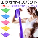 お買得3本組 エクササイズバンド ヨガベルト ヨガバンド ストレッチ ゴムバンド トレーニング 補助器具 フィットネス【翌日配達送料無料】