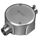パナソニック ねじなし丸型露出ボックス 2方出 呼びE19 ねじなし電線管用 DS66191K