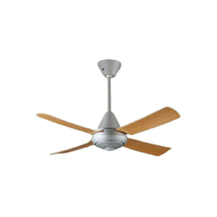 Interior Fans - パナソニック シーリングファン 器具本体 ACモータータイプ 27W 幅φ1100mm 吊下タイプ ライトシルバーメタリック×ライトナチュラル木調 SP7091