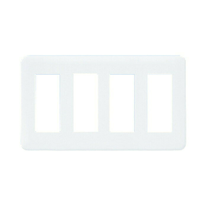 パナソニック 配線器具 コンセントプレート 4連用 12コ用 コスモシリーズ ワイド21 ラウンド ホワイト ..