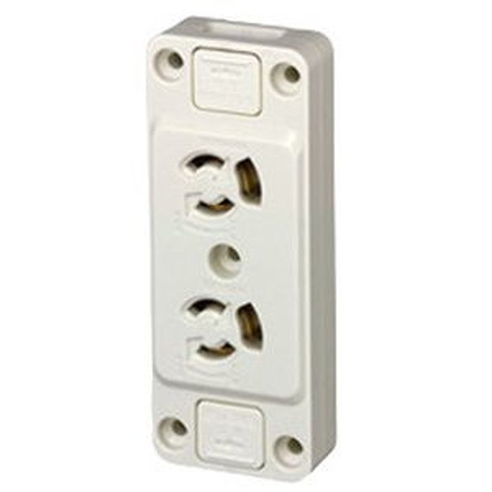 東芝ライテック 配線器具 SL角形抜止接地ダブルコンセント ねじなし露出コンセント DC1292E