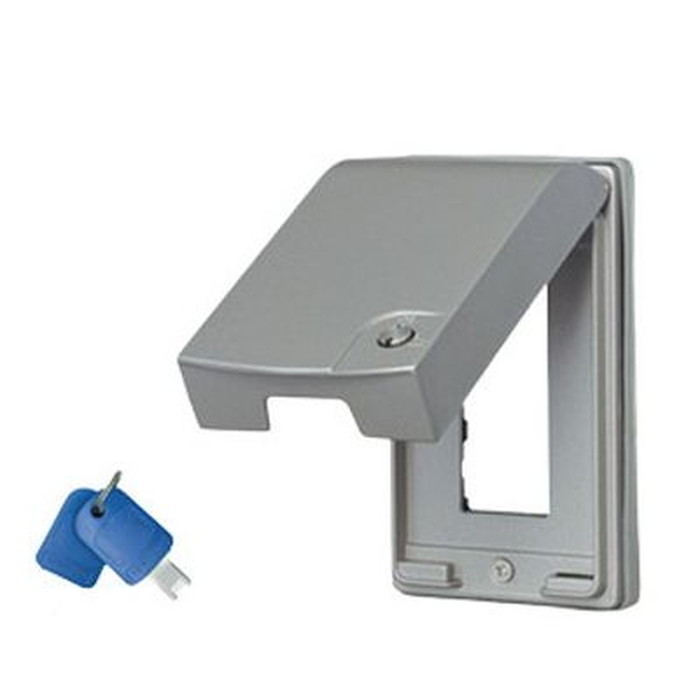 東芝ライテック 配線器具 キー付ロック付金属防滴プレート 3個用 NDG7323