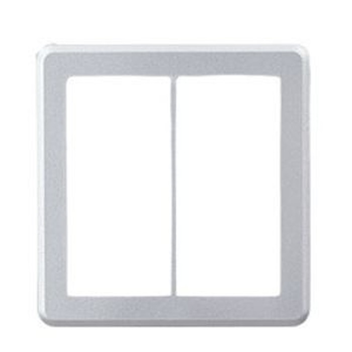 東芝ライテック 配線器具 WIDE-i プレート 2連用 スイッチ用 PLATA シルバー WDG5122(SS)