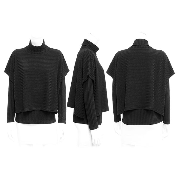 【SPECCHIO 公式店】 スペッチオ リブニット カットソー アンサンブル トップス タートルネック 半袖 2セット