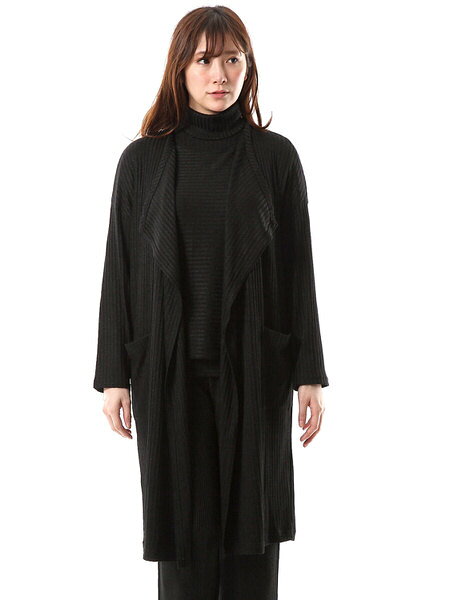 【SPECCHIO 公式店】 スペッチオ リブニット ドレープカラー ロングカーディガン ロング カーディガンのサムネイル