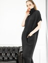 【2点購入3000円OFF 7/18 23:59まで】スペッチオ シンプル Iライン ワンピース 半袖 きれいめ ゆったり 黒 夏 レディース ワンピ 膝丈ワン...
