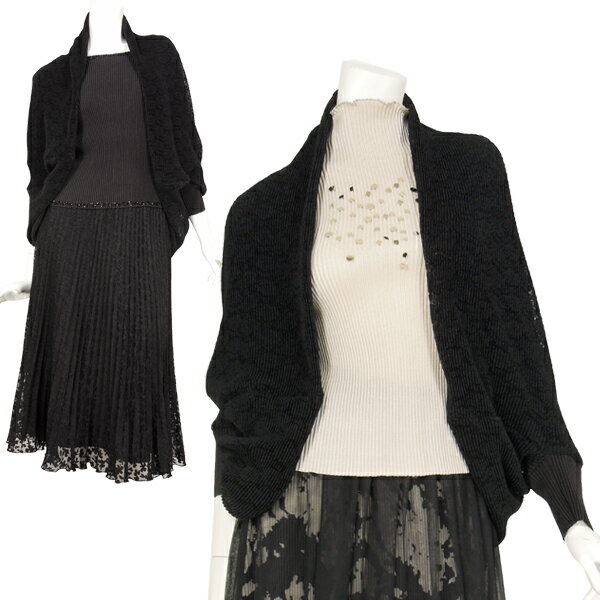 【SPECCHIO 公式店】 スペッチオ シャトルプリーツ ボレロ ドルマンスリーブ カーディガン 【Sample・展示商品】のサムネイル