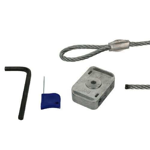 ロッカブルプラス＋ループ ドブメッキ 6X2000 ［1セット］ 吊り・振れ止め用接続金具 標識 パネル カメ..