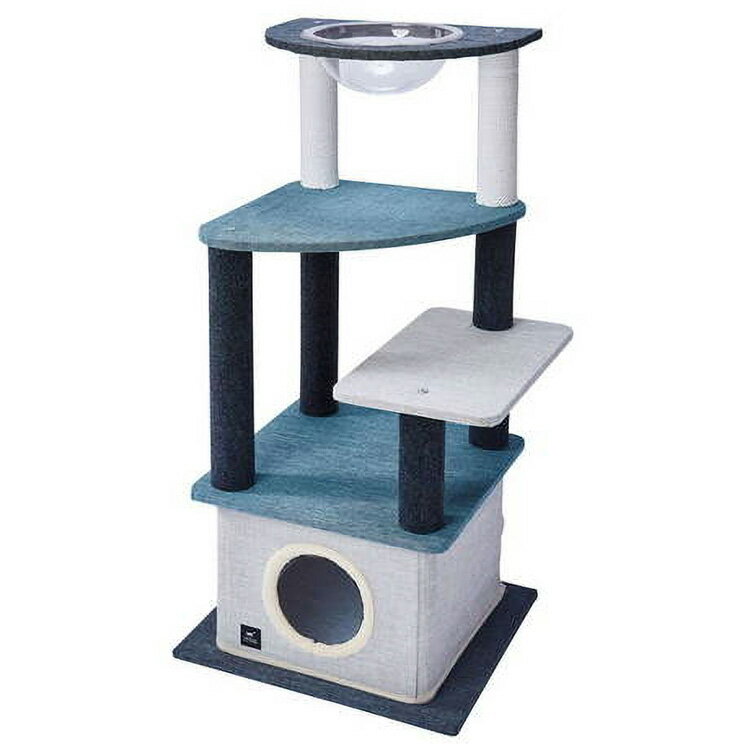 Cat Towers - JL necoco キャットリビングタワー クリアボウル&ハウスタイプ 570×510×245 【1個】 (株) ペティオ