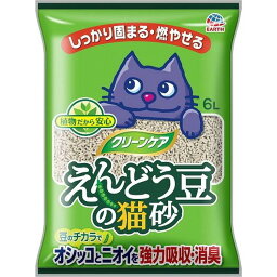 JL アース・ペット クリーンケア えんどう豆の猫砂6L 【5個】