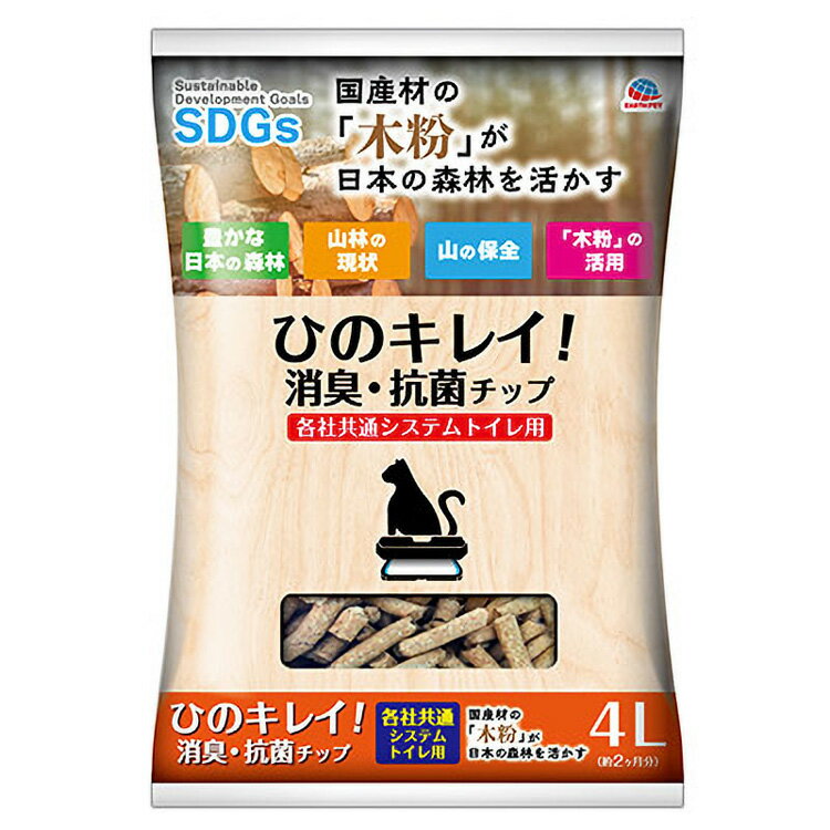 JL アース・ペット ひのきれいシステムトイレチップ4L 【6個】