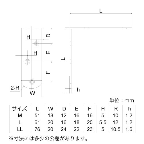SELECTS 補助金具 L字金折 M マットホワイト ［20個］ #白 八幡ねじ YAHATA DIY 通販