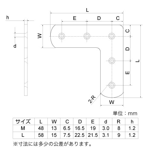 SELECTS 補助金具 L字平折 L ゴールドブロンズ ［10個］ #八幡ねじ YAHATA DIY 通販
