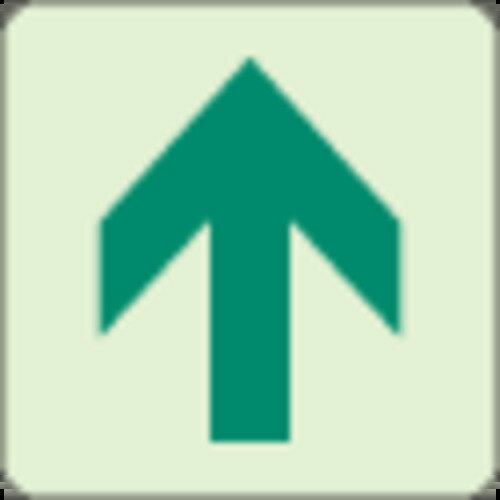 TR ユニット 床面誘導標識 矢印 蓄光 300×300mm 合成樹脂