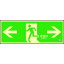 TR 緑十字 高輝度蓄光避難誘導ステッカー標識 ←非常口→ 120×360 消防認定品
