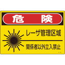 TR 緑十字 レーザ標識 危険・レーザ管理区域・関係者以外立入禁止 300×450mm
