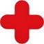 TR 緑十字 路面表示ステッカー 十字型 赤 150×150mm 10枚組 PVC