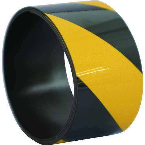TR 日東エルマテ 反射マグネットシート 50mm×1m イエロー/ブラック