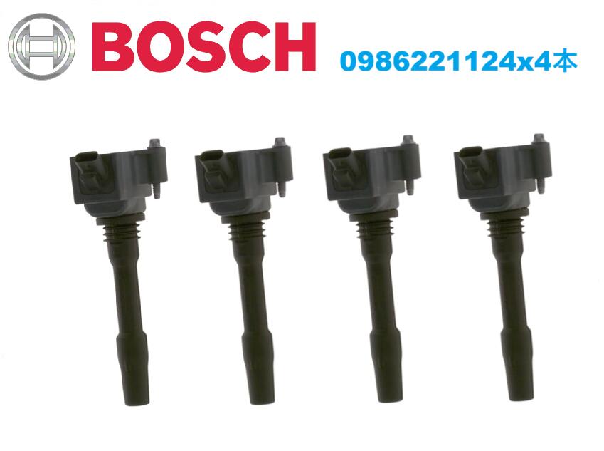 4本セット BMW MINI 純正OEM イグニッションコイル 12137619385／12138647463／12138678438／12138643360 BOSCH製 0986221124
