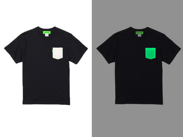 GROW IN THE DARK POCKET T-shirtʥݥåTġBLACK  ݥt ߸ץ ŰǤǸ Хt...