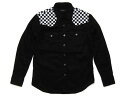 CHECKER WESTERN SHIRT ヨークチェッカー（チェッカーウエスタンシャツヨークチェッカー） 白黒市松模様格子柄チェックチェッカーフラッグロックマウントrock mounthbarcwranglerラングラーleelevi 039 sリーバイスワークシャツアメリカusa